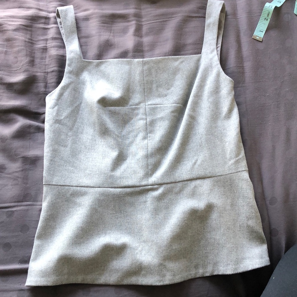 Gray peplum top from Banana Republic